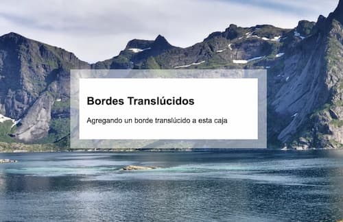 Image of article Border Translucids
